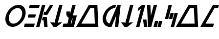 Aurebesh Cantina Bold Italic