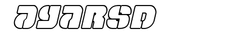 Space Cruiser Outline Italic