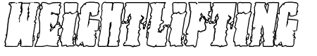 Bog Beast Outline Italic