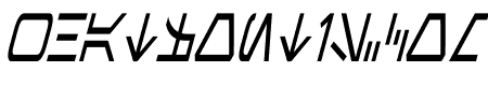 Aurebesh Condensed Italic