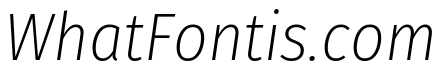 Fira Sans Condensed ExtraLight Italic