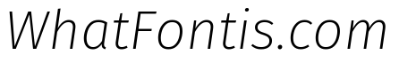 Fira Sans ExtraLight Italic
