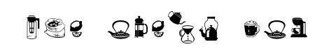 Coffee And Tea Font Dingbat
