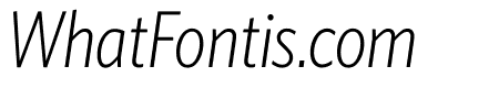 Whitney Condensed Light Italic