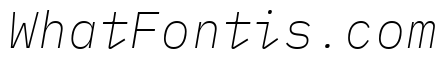 IBM Plex Mono ExtraLight Italic