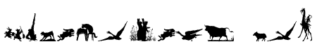 Animal Silhouettes Four Regular