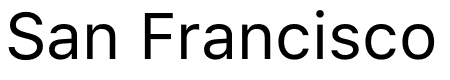 San Francisco Text
