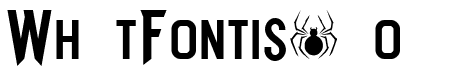 THE SPIDERS WEBFONT