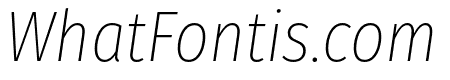 Fira Sans Condensed UltraLight Italic