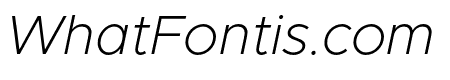 Metropolis Extra Light Italic