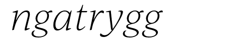 IvyJournal Thin Italic