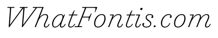 Trianon Text ExtraLight Italic