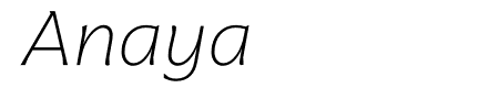 Arpona Thin Italic