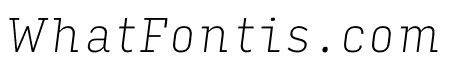 Input Serif Narrow Thin Italic