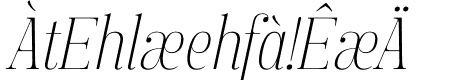 Manison Extra Light Condensed Italic