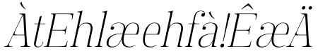 Manison Extra Light Semi Condensed Oblique