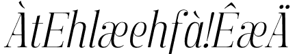 Manison Light Condensed Italic