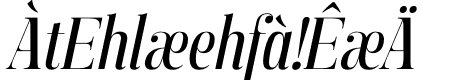 Manison Medium Condensed Italic