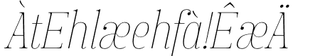 Manison Thin Condensed Italic