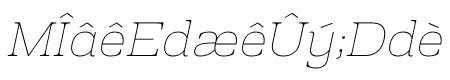 Prachamati Thin Semi Expanded Italic