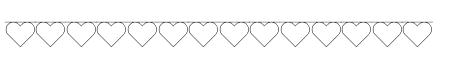 Bunting Font - Hearts Outline Regular