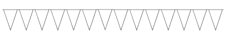 Bunting Font - Triangles Outline Regular